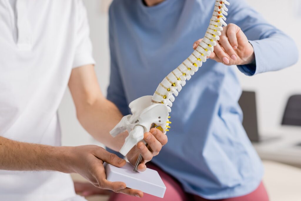 partial view of woman touching spine model near ph 2025 06 06 01 35 39 utc converted